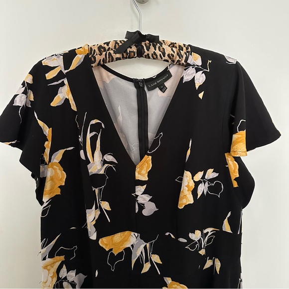 Lane Bryant Lena V-Neck High-Low Midi Dress - Floral Print - Picture 4 of 6